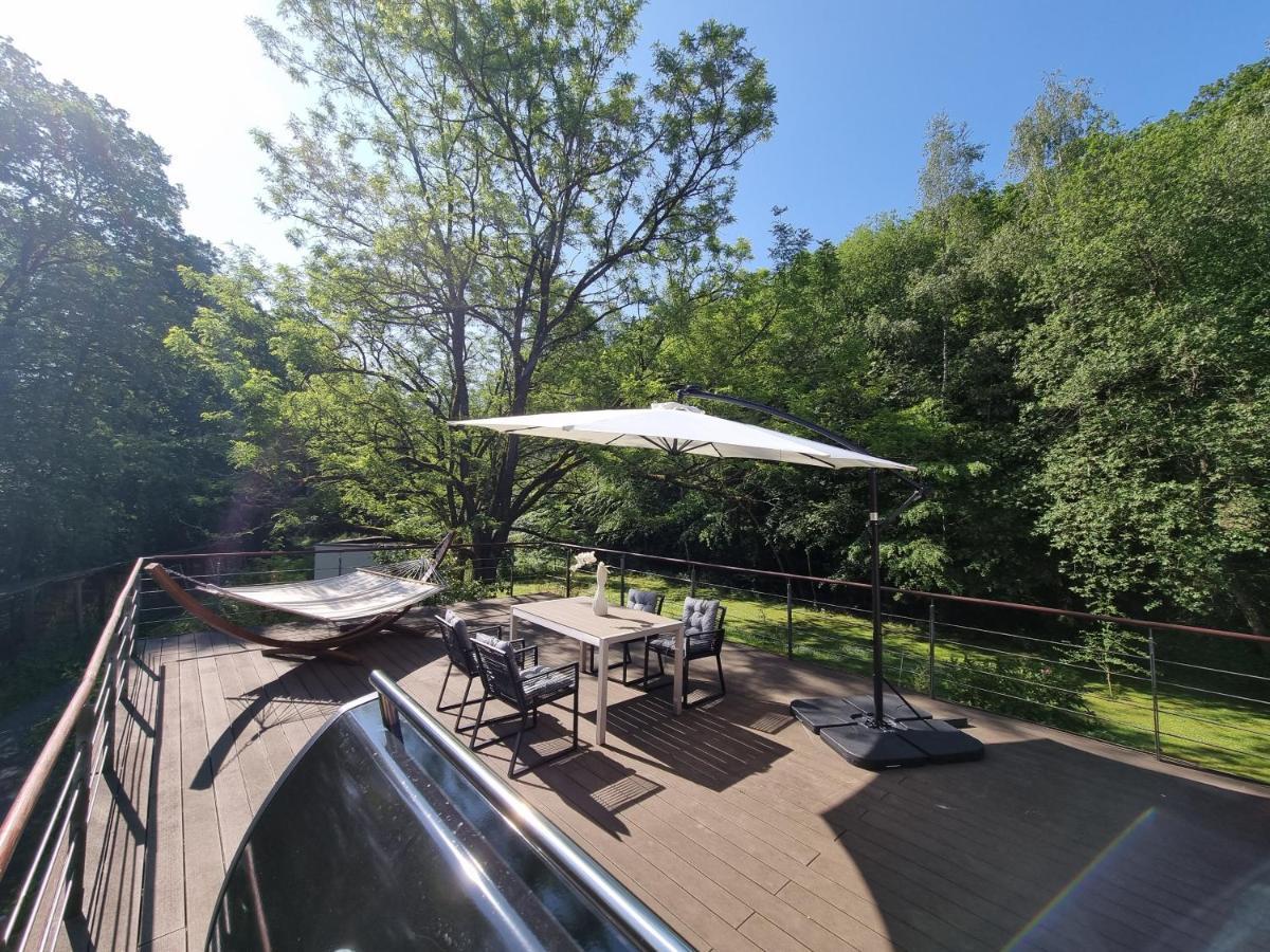5 Sterne Bahnhoftraum, Appartement "Waldliebe" 133Qm, Grosse Terrasse 70Qm, Qr Code Scannen Fuer Virtuellen Rundgang, Premium Ausstattung Braunfels Exteriör bild